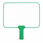 Blue Handle Whiteboard Response Paddle – view 13