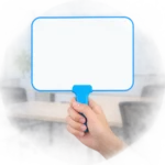 Blue Handle Whiteboard Response Paddle – view 4