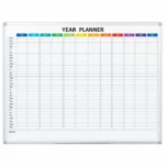 Aluminum Frame Year Planner Whiteboard