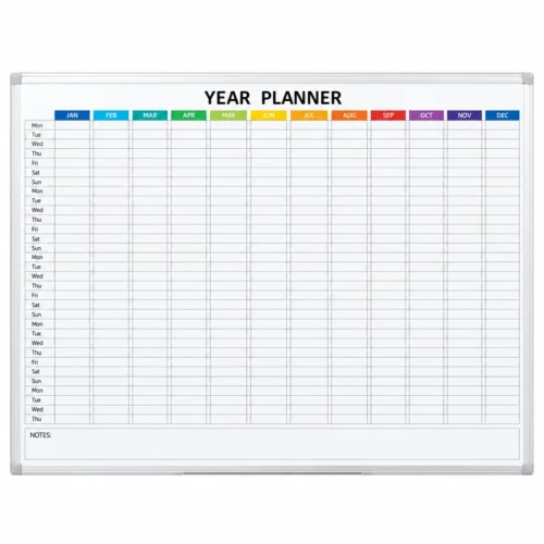 Aluminum Frame Year Planner Whiteboard