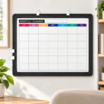 Black Frame Color-Coded Monthly Planner Whiteboard – view 3