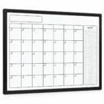 Black Frame Magnetic Monthly Calendar Whiteboard – view 2