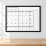 Black Frame Magnetic Monthly Calendar Whiteboard – view 3