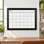 Black Frame Monthly Calendar Dry Erase Board – view 3
