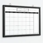 Black Frame Monthly Calendar with Notes Column – view 2
