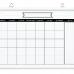 Black Frame Monthly Calendar with Notes Column – view 5
