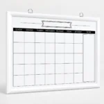 Black Frame Monthly Calendar with Notes Column – view 6