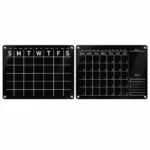 Black Monthly Calendar Board Set