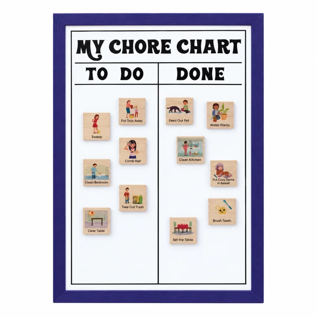 Blue Border To-Do and Done Chore Chart