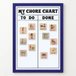 Blue Border To-Do and Done Chore Chart – view 3