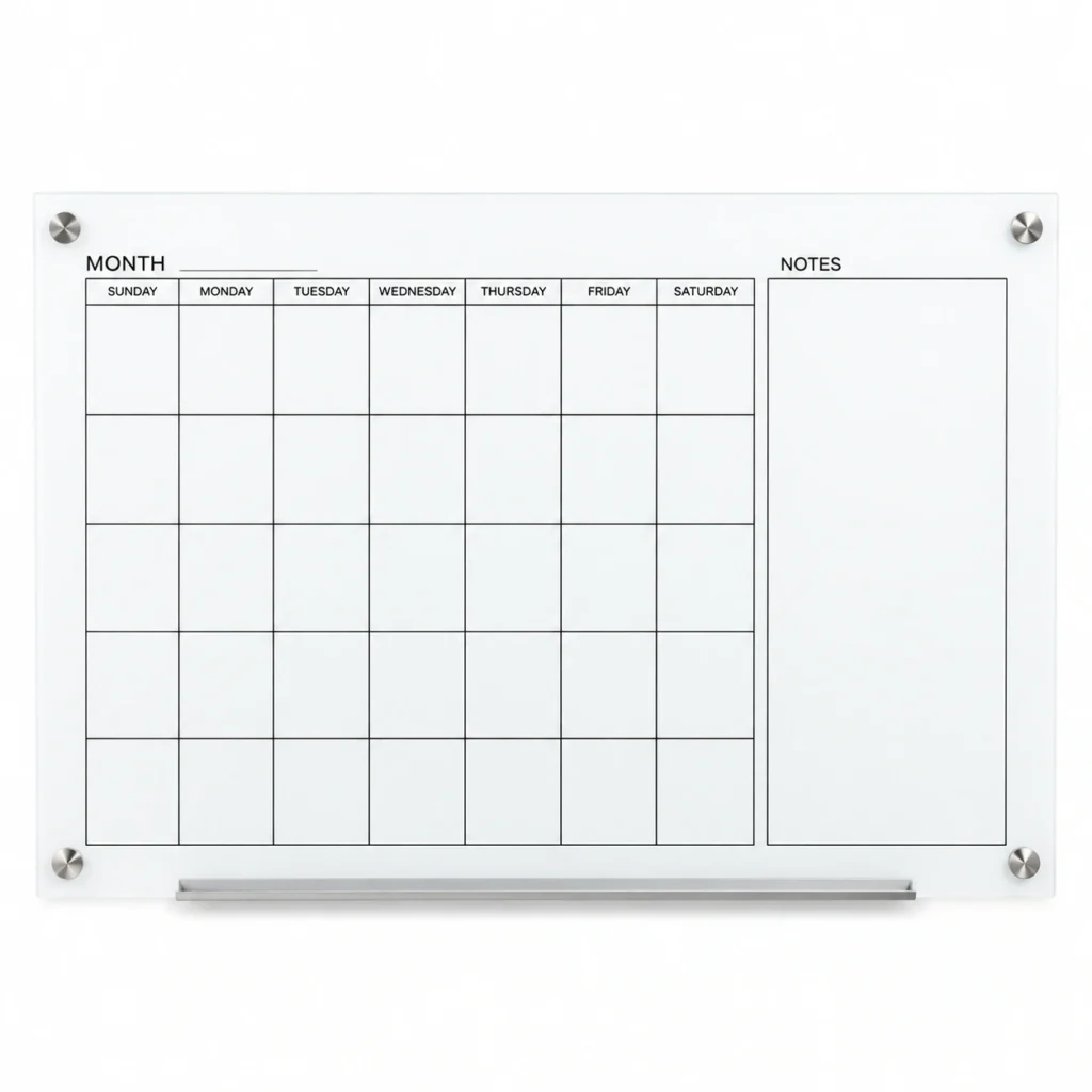 GP02 Monthly Planner Glass Board