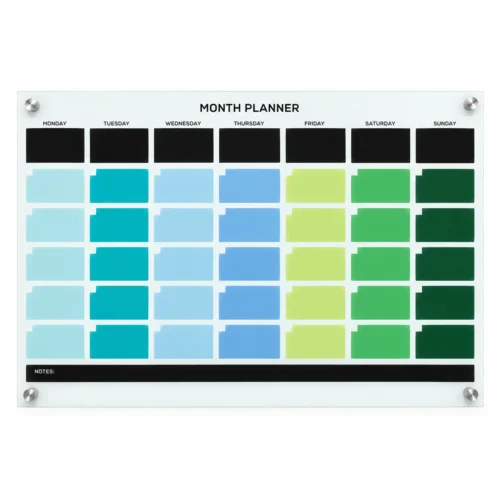 GP02-color Color Monthly Planner Glass Board