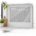 Clear Monthly Calendar Board with White Grid – view 4