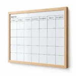 Light Wood Frame Monthly Calendar Whiteboard – view 2