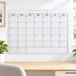 Monthly Whiteboard Calendar Planner with Notes Column – view 3
