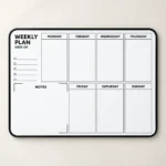 Rounded Black Border Weekly Planner – view 3