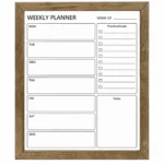 Rustic Frame Weekly Planner with Priorities and Checklist