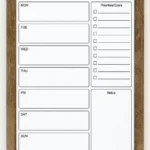 Rustic Frame Weekly Planner with Priorities and Checklist – view 3