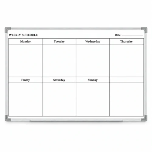 Seven-Day Weekly Schedule Whiteboard