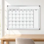 Silver Frame Magnetic Monthly Calendar Whiteboard – view 3