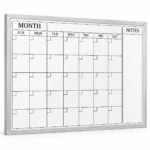 Silver Frame Monthly Calendar Dry Erase Board – view 2