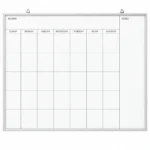 Wall-Mounted Monthly Calendar Whiteboard