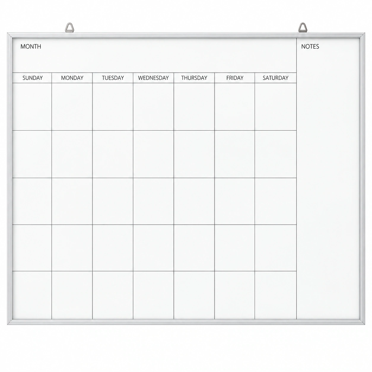 Wall-Mounted Monthly Calendar Whiteboard