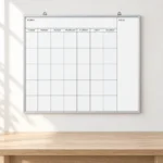 Wall-Mounted Monthly Calendar Whiteboard – view 3