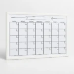 Pizarra de calendario mensual con marco blanco – vista 2