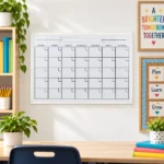Pizarra de calendario mensual con marco blanco – vista 4