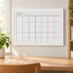 White Frame Monthly Calendar Dry Erase Board – view 4