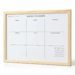 Wood Frame Weekly Planner Whiteboard – view 2