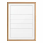 Wood-Tone Frame Lined Planning Whiteboard