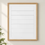 Wood-Tone Frame Lined Planning Whiteboard – view 3