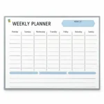 Blue Header Wall Planning Board