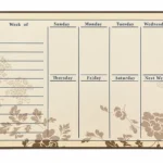 Botanical Weekly Schedule Board