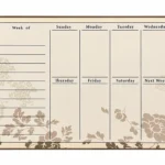Botanical Weekly Schedule Board – view 3