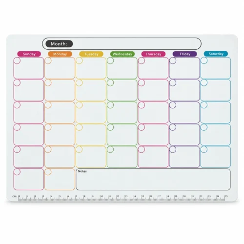 Colour Tab Magnetic Monthly Calendar