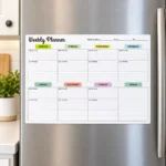 Horario semanal magnético con pestañas de color – vista 4