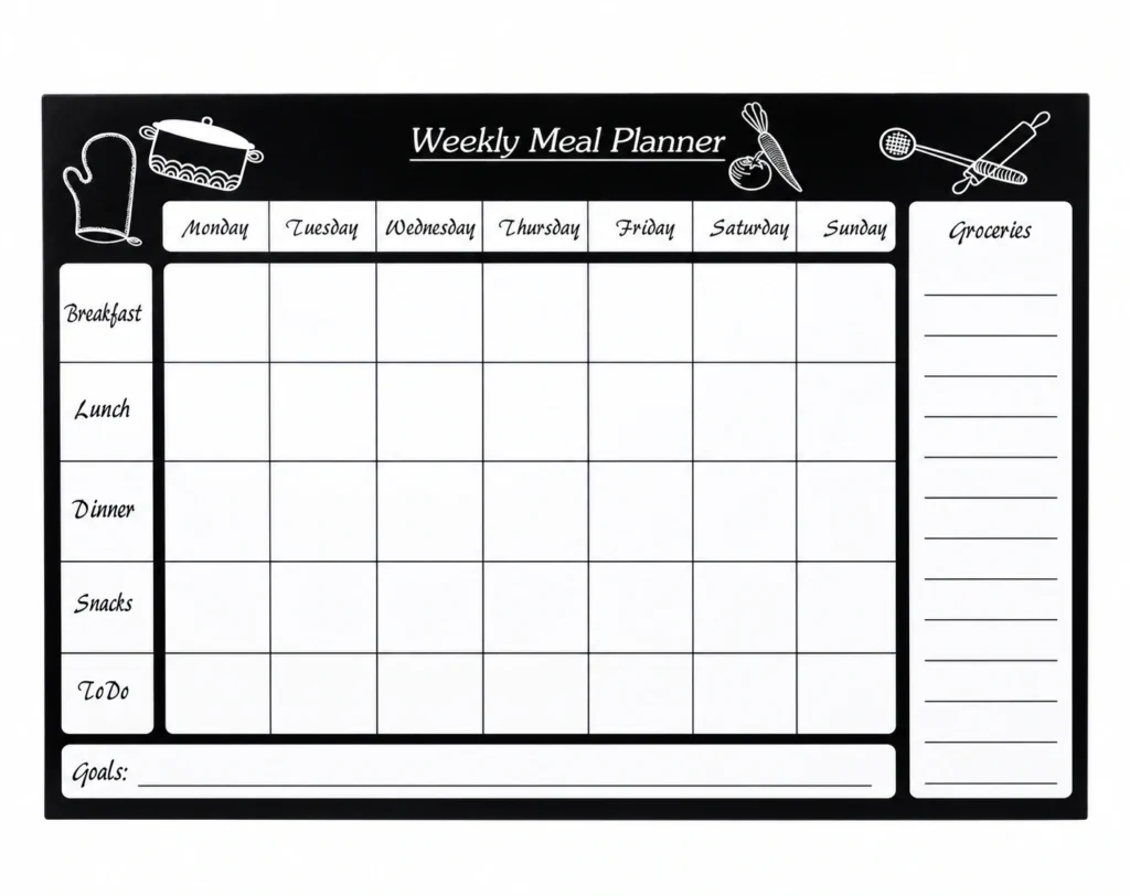 Flexible Magnetic Meal Planner
