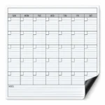 Pizarra blanca cuadriculada de planificación y horarios