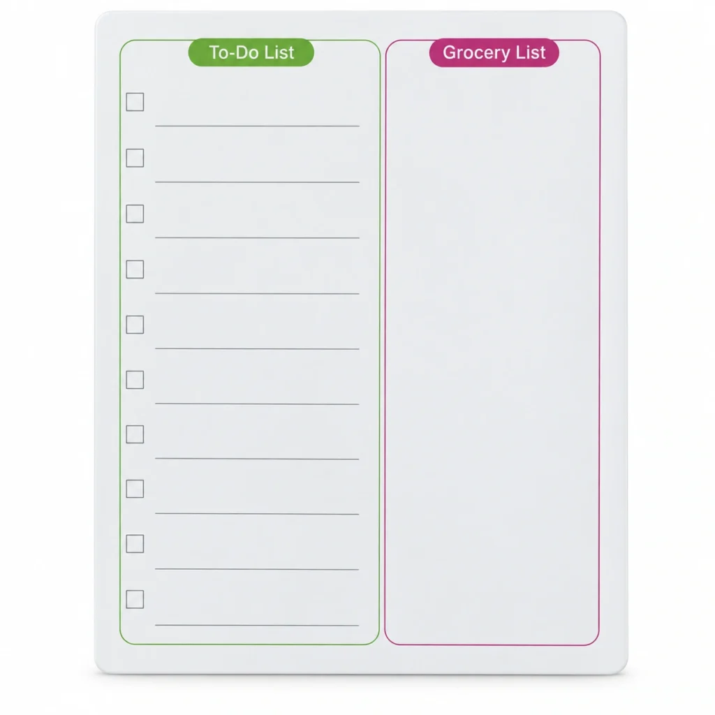 Magnetic To-Do and Shopping List Board