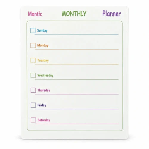 Magnetic Weekly Checklist Board