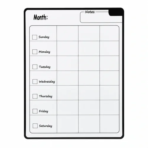Magnetic Weekly Checklist with Notes