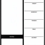Magnetic Weekly Planner and Shopping List