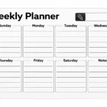 Magnetic Weekly Planner with Separate Notes Box