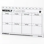 Magnetic Weekly Schedule and Notes Board – view 2