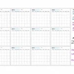 Pizarra de planificación con vista anual – vista 3