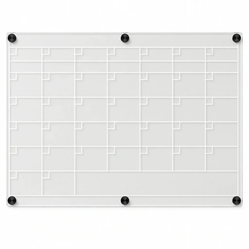 Acrylic Monthly Calendar with Notes Space