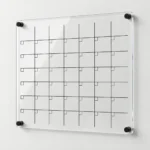 Pizarra calendario de acrílico con líneas negras – vista 2